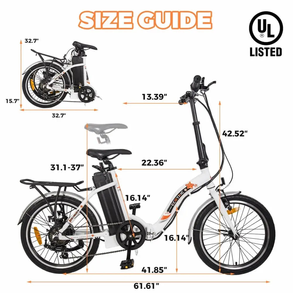 UL Certified Ecotric Starfish Electric Bike