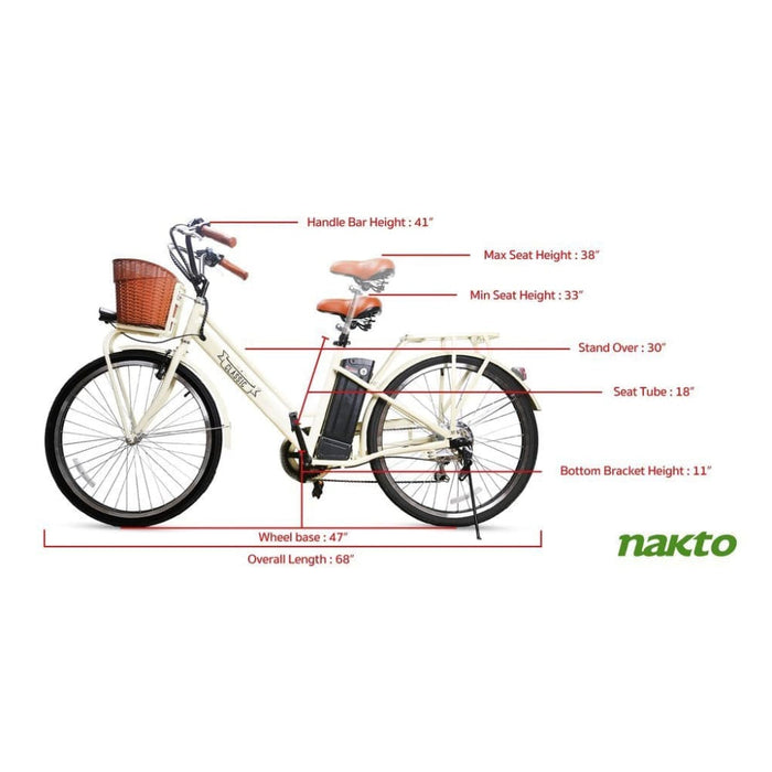 nakto 26 500w electric bicycle NAKTO City Classic 2 Step-Thru Electric Bicycle