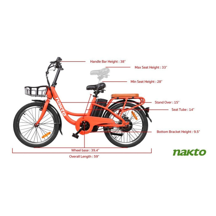 NAKTO Pony Step - Thru Electric Bicycle